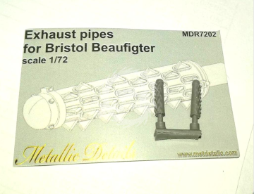 Bristol Beaufighter. Exhaust pipes -Metallic Details MDR7202 skala 1/72