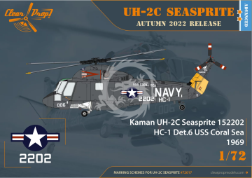 UH-2C Seasprite ADVANCED KIT Clear Prop CP72017 1/72 