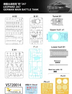 PREORDER - Leopard 2A7 German Main Battle Tank Vespid Models VS720014 skala 1/72