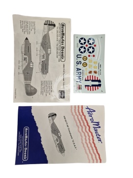 P-40B Tomahawk 'U.S.A.A.F.' Aeromaster Decals Hasegawa/Monogram HM82 skala 1/48