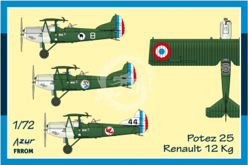 Potez 25 Renault 12 Kg Azur-FRROM FR0053 skala 1/72