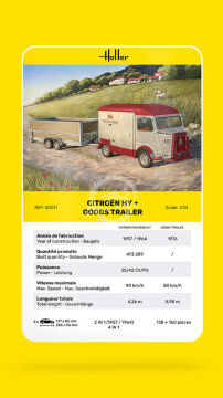 PRZEDSPRZEDAŻ - Citroen HY + Goods Trailer Heller 50331  skala 1/24
