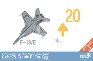PRZEDSPRZEDAŻ - U.S. Navy Gerald R. Ford-class Aircraft Carrier- USS Gerald R. Ford CVN-78 Magic Factory 6501 skala 1/700