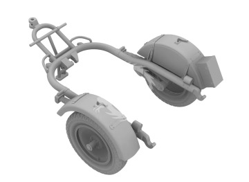 Jednoosiowa przyczepa - Sd.Ah.51 -  KM Model KM-72024 Wydruk 3D skala 1/72 