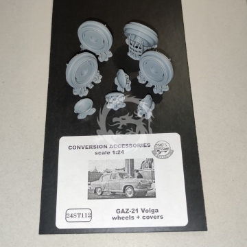 NA ZAMÓWIENIE - GAZ-21 Volga  wheels + covers - Start43 St112 skala 1/24