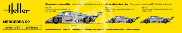 STARTER KIT Mercedes C9-  Heller 56107 skala 1/43