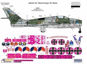 F-84F Thunderstreak Kinetic K48068 skala 1/48