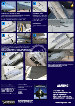 Zestaw konwersji F/A-18D(N) Hornet ATARS Conversion set (for Haswgawa 1/48), Wolfpack WP48077 skala 1/48