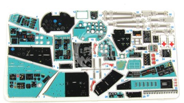 Elementy fototrawione do wnętrza Mi-24 (Zvezda), Microdesign, MD048241, skala 1/48