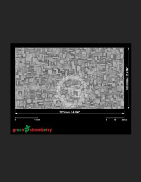 15121 Podstawka sci-fi pod model - poszycie statku kosmicznego - Greeble – rough Green Strawberry