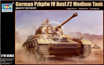 NA ZAMÓWIENIE - Czołg średni Niemiecki Pz.Kpfw IV Ausf. F2 - Trumpeter 00919 skala 1/16