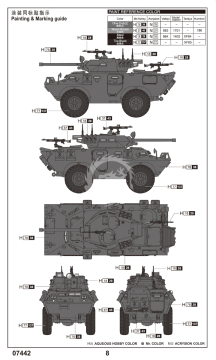  LAV-150 APC 90mm Mecar Gun - Trumpeter 07442 skala 1/72