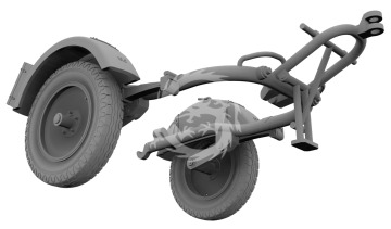 Jednoosiowa przyczepa - Sd.Ah.51 -  KM Model KM-72024 Wydruk 3D skala 1/72 